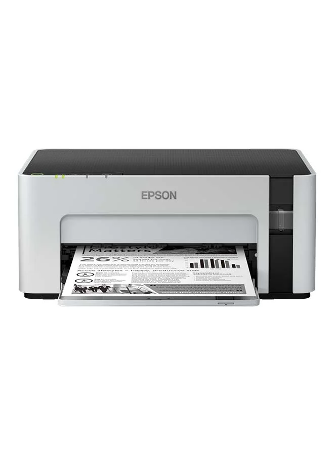 Compact Wireless Monochrome Ink Tank Printer, High-Efficiency Home Office Document Printing (White) p3030
