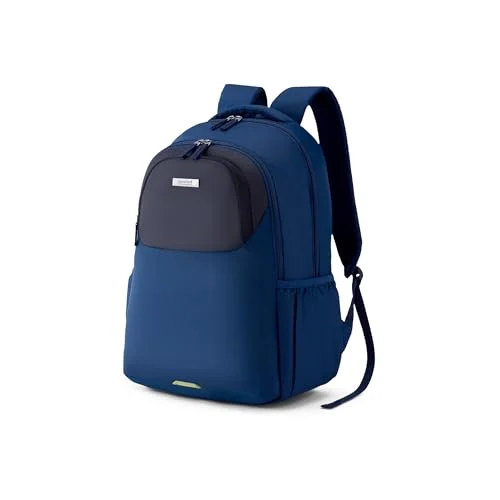 Premium Office Laptop Backpack with 15-inch Compartment and Rain Cover (Blue, 33 L) ialas