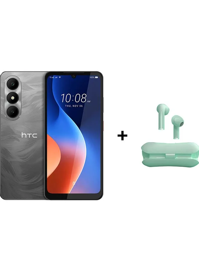 Smartphone Dual SIM 4G 256GB 6GB RAM 50MP Camera with Wireless Earbuds Set (Grey, 6.75 inch) g0t1a