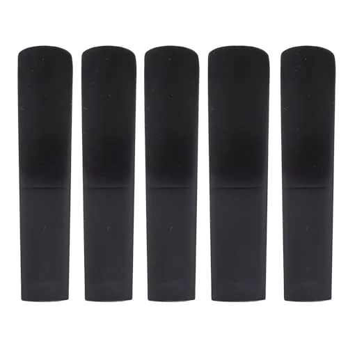 Premium Tenor Saxophone Reeds Resin Bb Reeds Set for Beginners and Professionals (Black, 5 Pieces) o105j