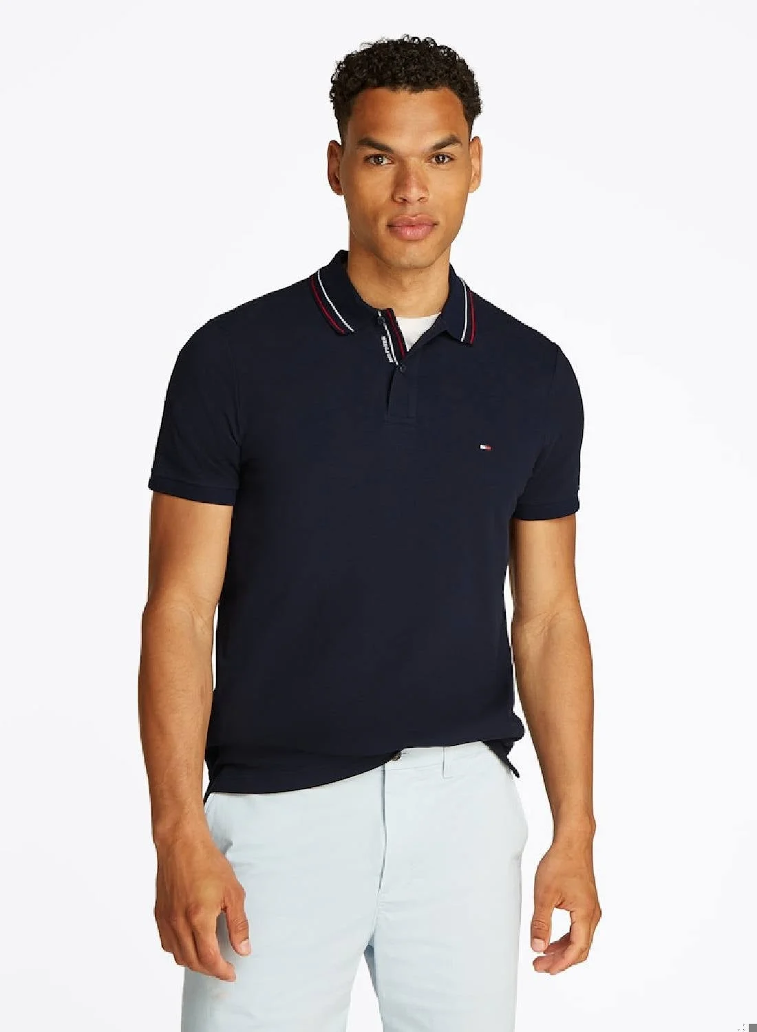 Premium Regular Fit Tipped Collar Polo Shirt (Solid, Adult) 1krqv