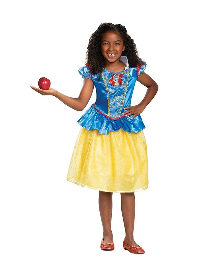 Disguise Classic Snow White Costume Premium Polyester Dress for Kids (White, 120 cm) ovsg7