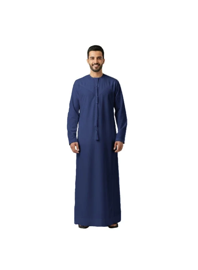 Rahma Men's Authentic Emirati Kandura Premium Cotton Blend Thobe Traditional Dishdasha for Men (White, Large) m3kl2