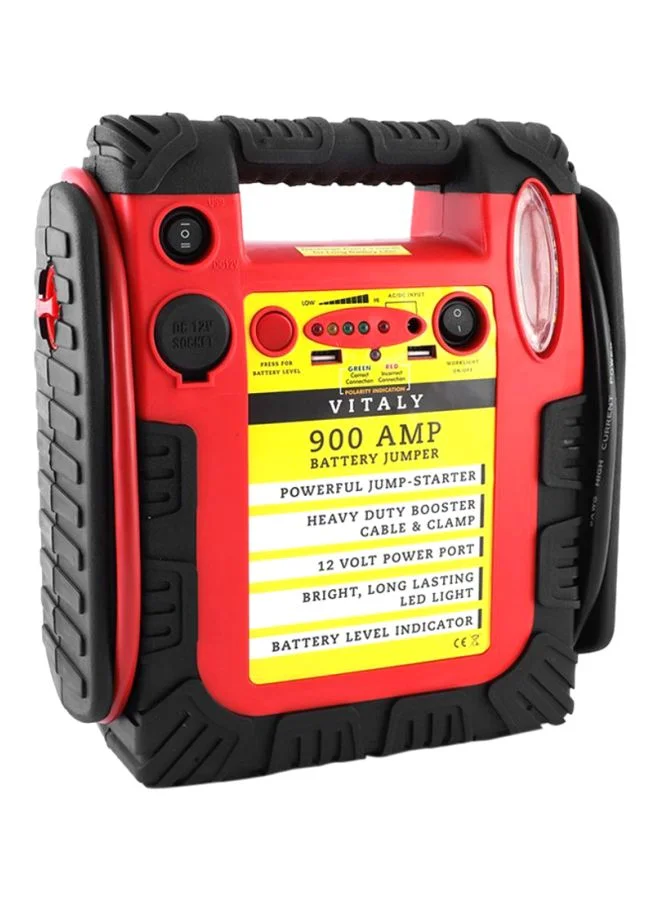 VITALY 4-In-1 Heavy Duty Jump Starter Power Bank with LED Light (Metal, 1 Unit) ee061