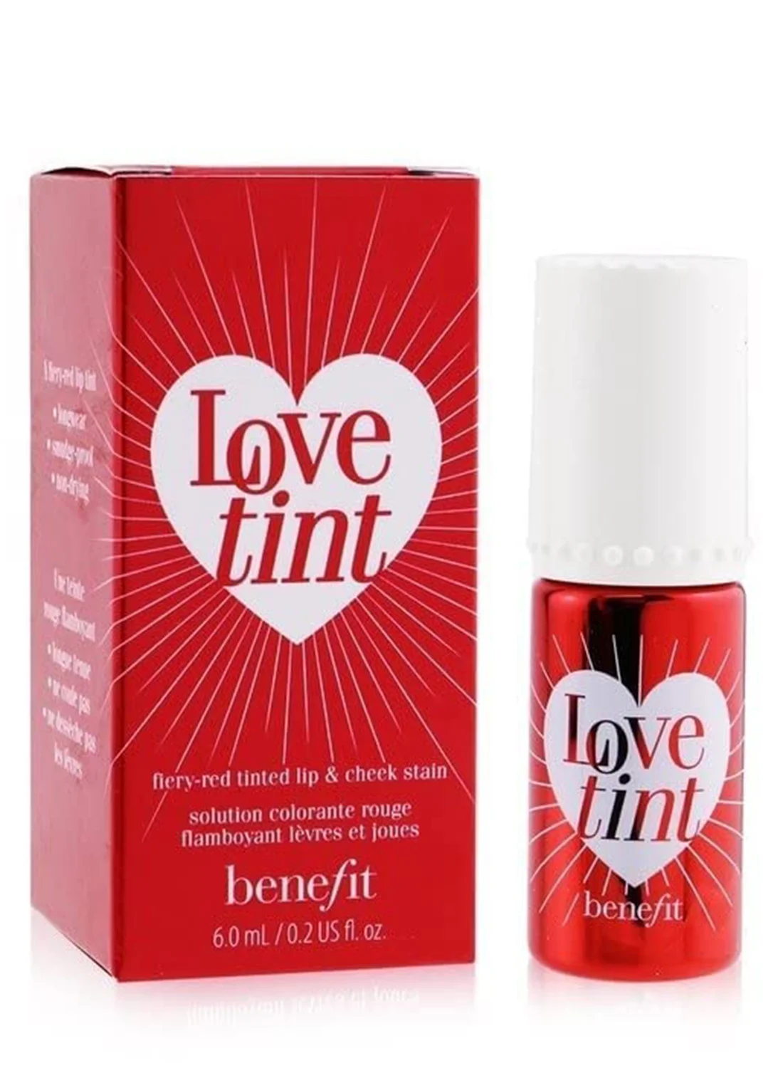 Premium Lip and Cheek Tint Long-Lasting Natural Glow (Firey Red, 10 mL) 2spsl