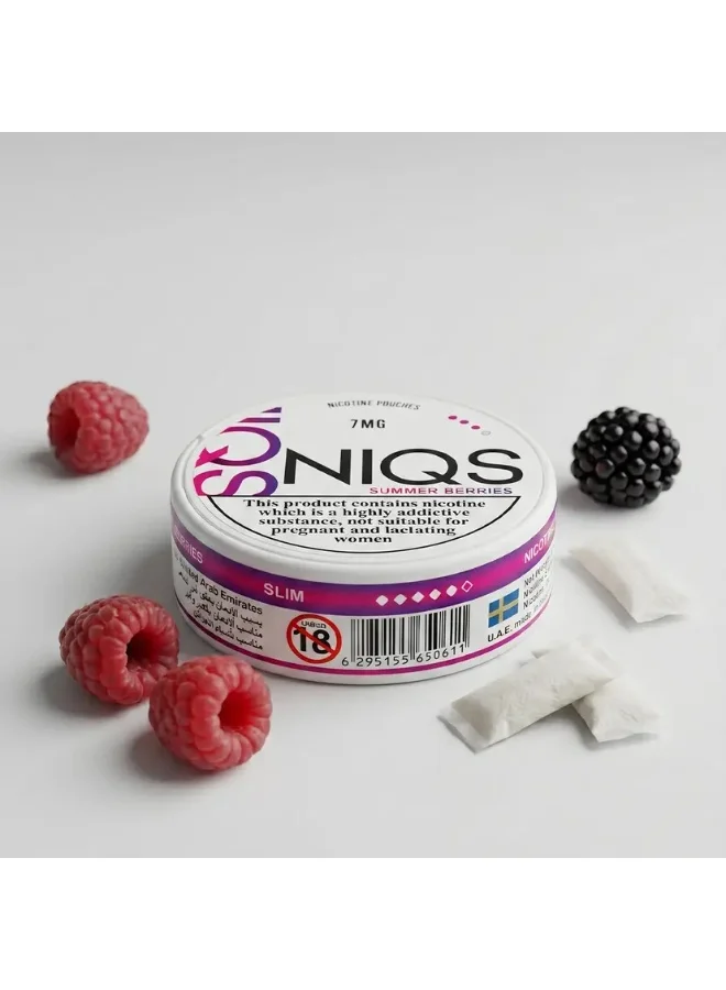 Summer Berries Nicotine Pouches (7mg, 20 Pouches) Premium Tobacco-Free Oral Refreshment i9rjs