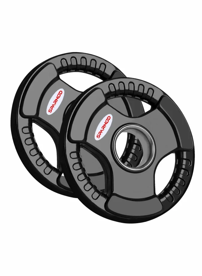 Sparnod Fitness Olympic Grip Iron Weight Plate (25 kg) Premium Strength Training Equipment for Home Gym yj5yh