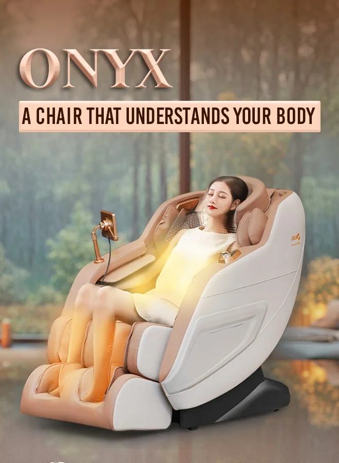 Zero Beyond Wellness Onyx Massage Chair SL-Track Zero Gravity Full Body Recliner with Thermal Heat Therapy and Bluetooth Connectivity 8pli3