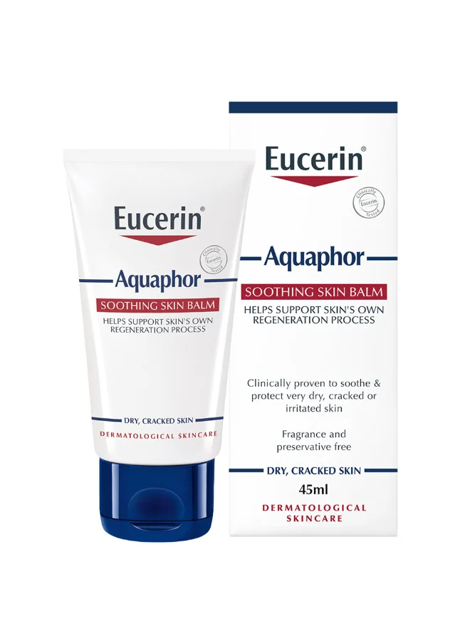 Eucerin Soothing Body Skin Balm with Glycerin and Panthenol for Sensitive Skin (White, 45 mL) qkqog