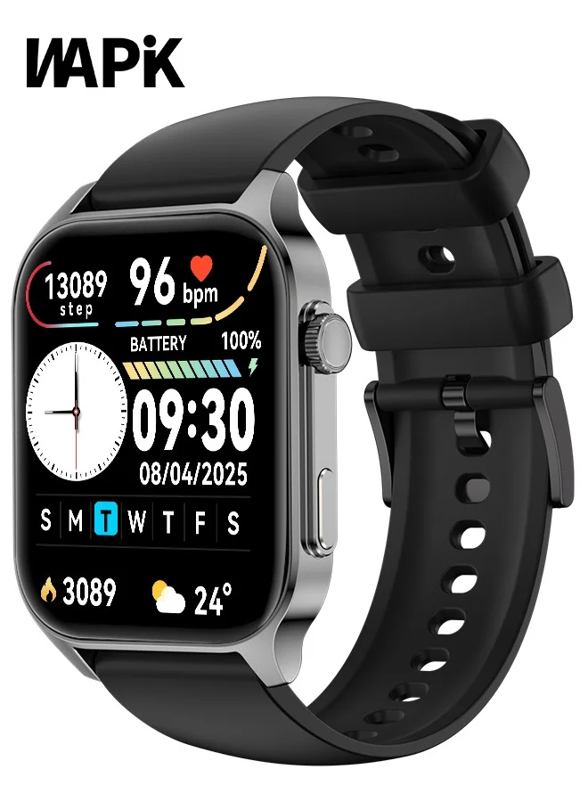 WAPIK X5S Smart Watch Bluetooth Calling Fitness Tracker (Black, 4.98 cm) skg24