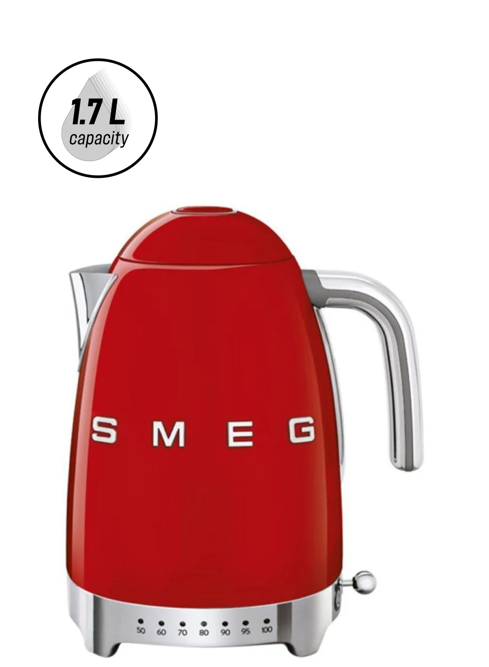 Premium Electric Kettle Stainless Steel Fast Boiling Water Heater (Red, 1.7 L) 8c039