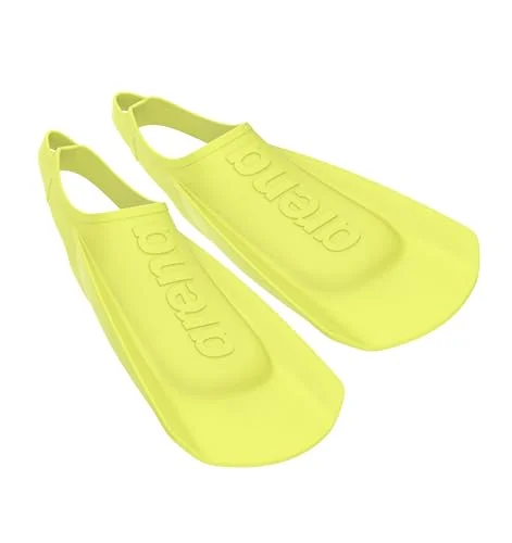 Premium Silicone Swim Training Fins Short Blade Open Heel Flippers for Adults (Lime, 67) 9r6he