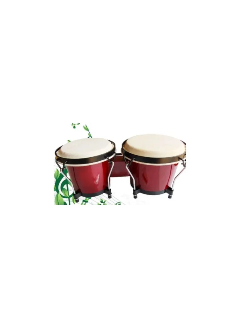 Megarya Professional Wood Bongos Percussion Drum Set (Red Wood, 6.75-inch and 8-inch) atpsx