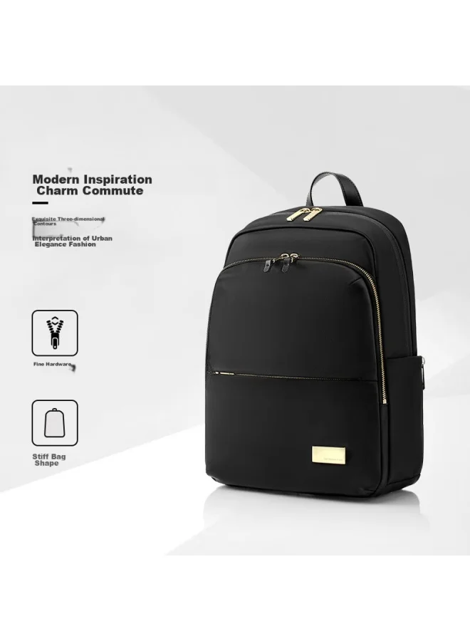 Premium Women's Laptop Backpack, Water-Resistant Travel Daypack for 14-inch Laptop, Professional Business School Bag (Black, 40cm x 30cm x 15cm) 1j1mn
