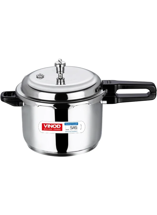 VINOD Stainless Steel Pressure Cooker with Sandwich Bottom (7 L, Silver) a9u9f