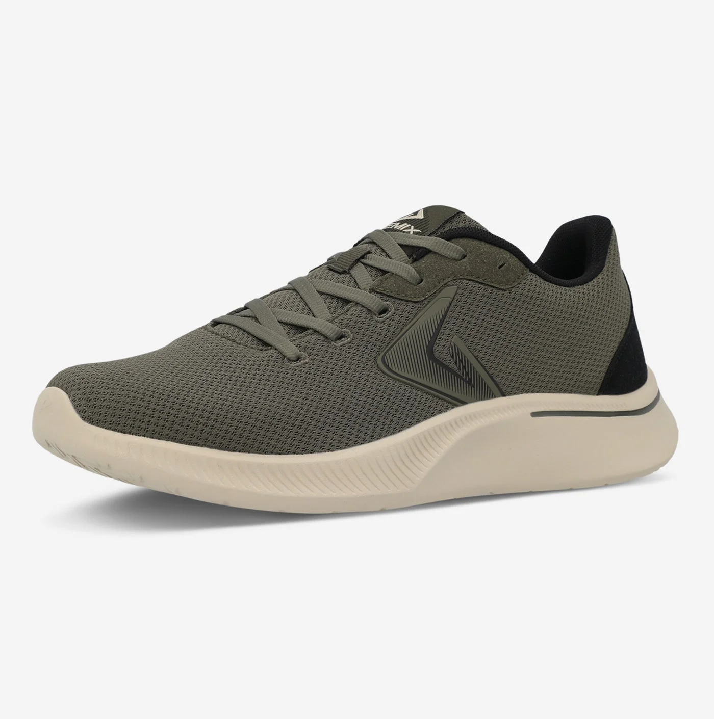Demix SP Turbo M Men's Running Shoes, Lightweight EVA Cushioning, Breathable Mesh Upper (Khaki) 7jfda