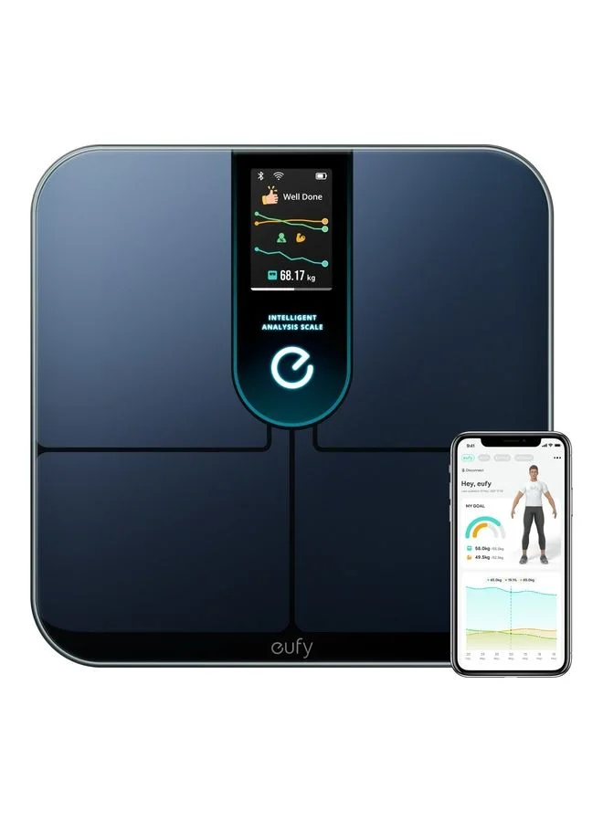 Smart Body Composition Scale with Wi-Fi and Bluetooth Connectivity (16 Precise Health Metrics, Tempered Glass, Digital Display) oyjwc