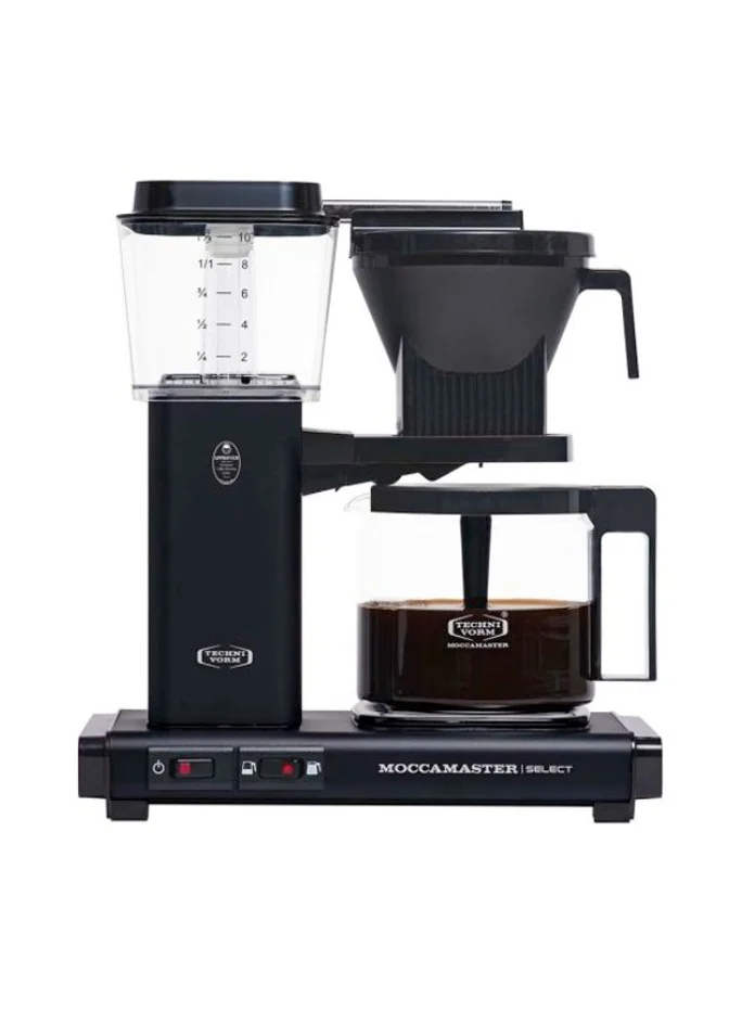 Premium Filter Coffee Maker with Glass Carafe (Matt Black, 1.25 L) jy9uu