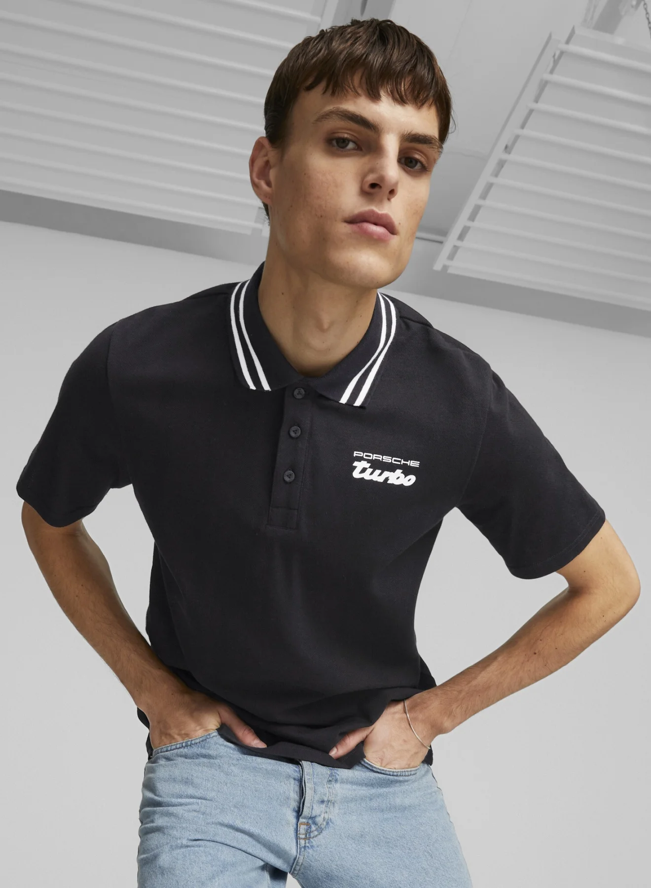 Sport Premium Men's Polo Shirt Breathable Cotton Casual Wear (Black, Large) yufiw