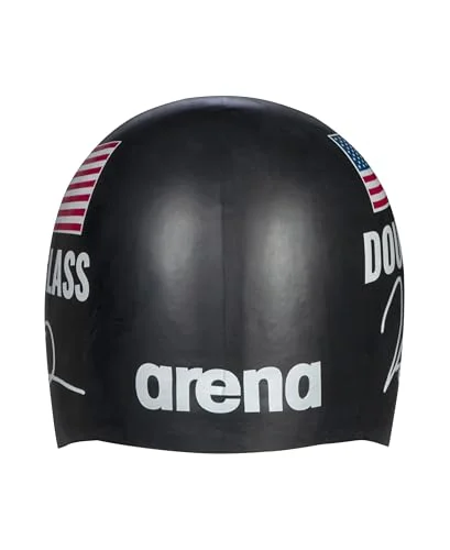 Premium Molded Silicone Swim Cap for Training and Racing (Black, One Size) gxcob