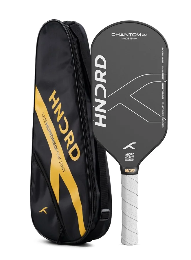 Phantom Wide Pickleball Paddle Premium 16mm Core Control Racket for Professional Play (Black/White, 16mm) qvlxg