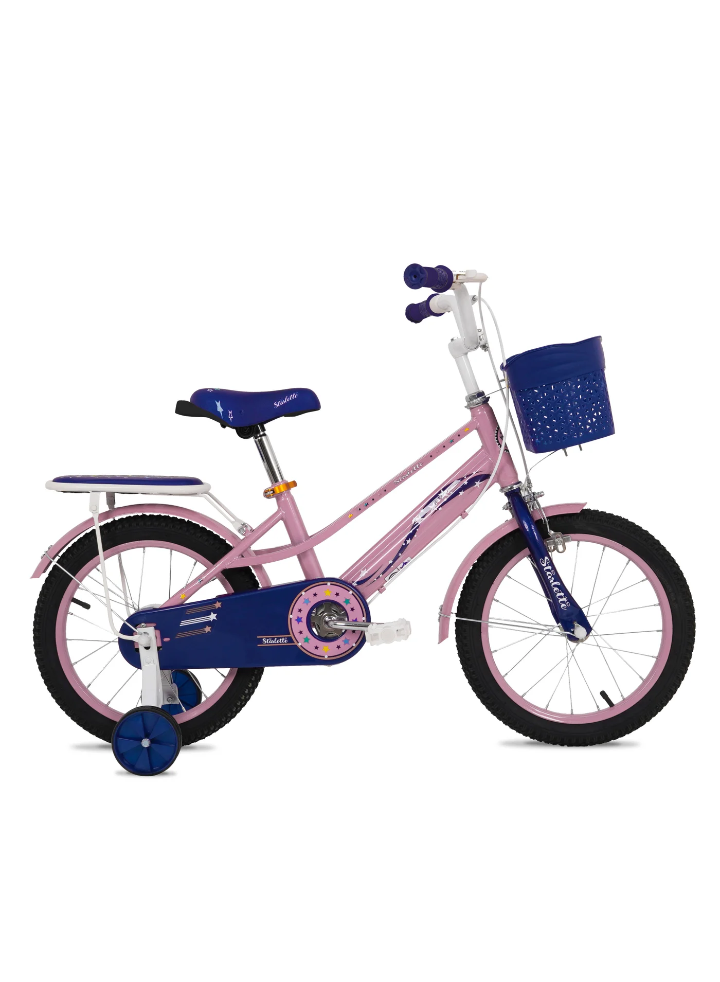 Vaux Starlette Kids Road Bike (Light Pink, 40.6 cm Wheel) Adjustable Seat Lightweight Steel Frame tixem