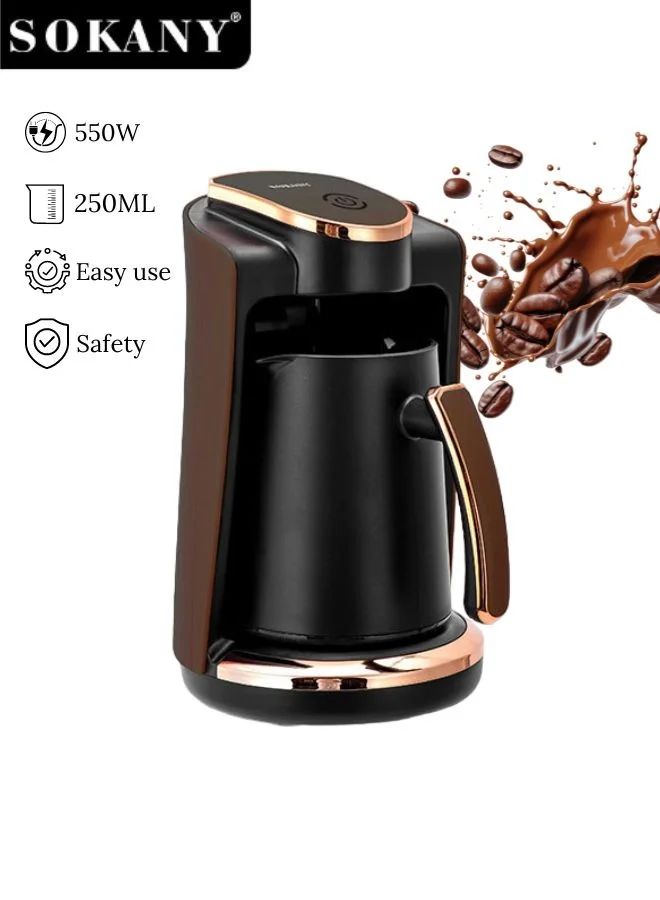 Sokany Electric Turkish Coffee Maker 250mL 550W Portable Coffee Pot for Home and Office (4 Cups) v9syj