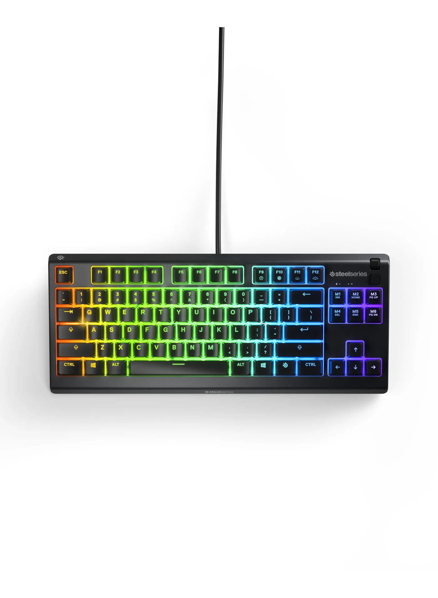 Premium Tenkeyless RGB Gaming Keyboard with Magnetic Wrist Rest and Water Resistant Design (Black) 4anjb