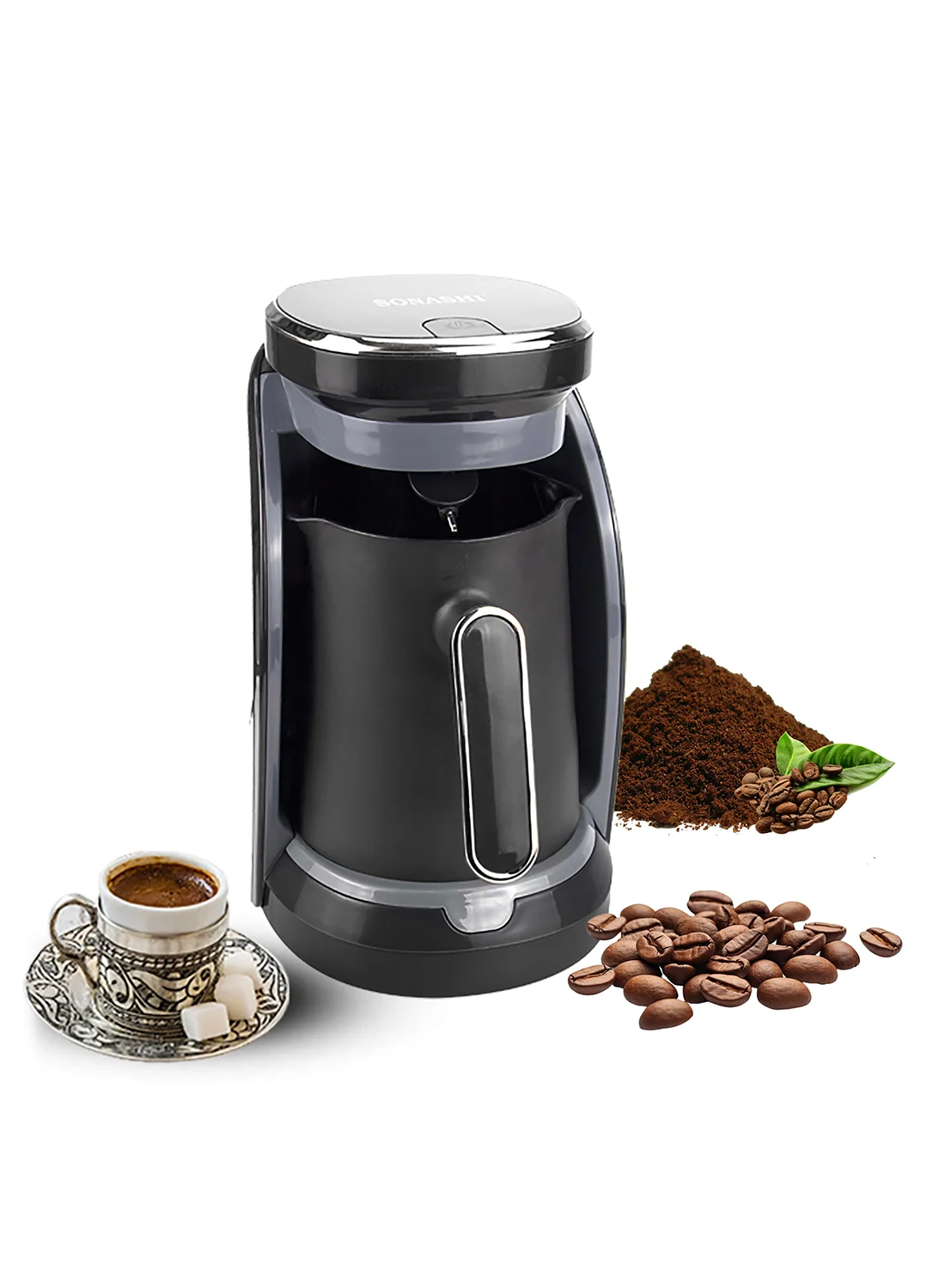 Premium Turkish Coffee Maker Electric Brewing Machine with Overheat Protection (Multicolour, 0.4 L) 6d934