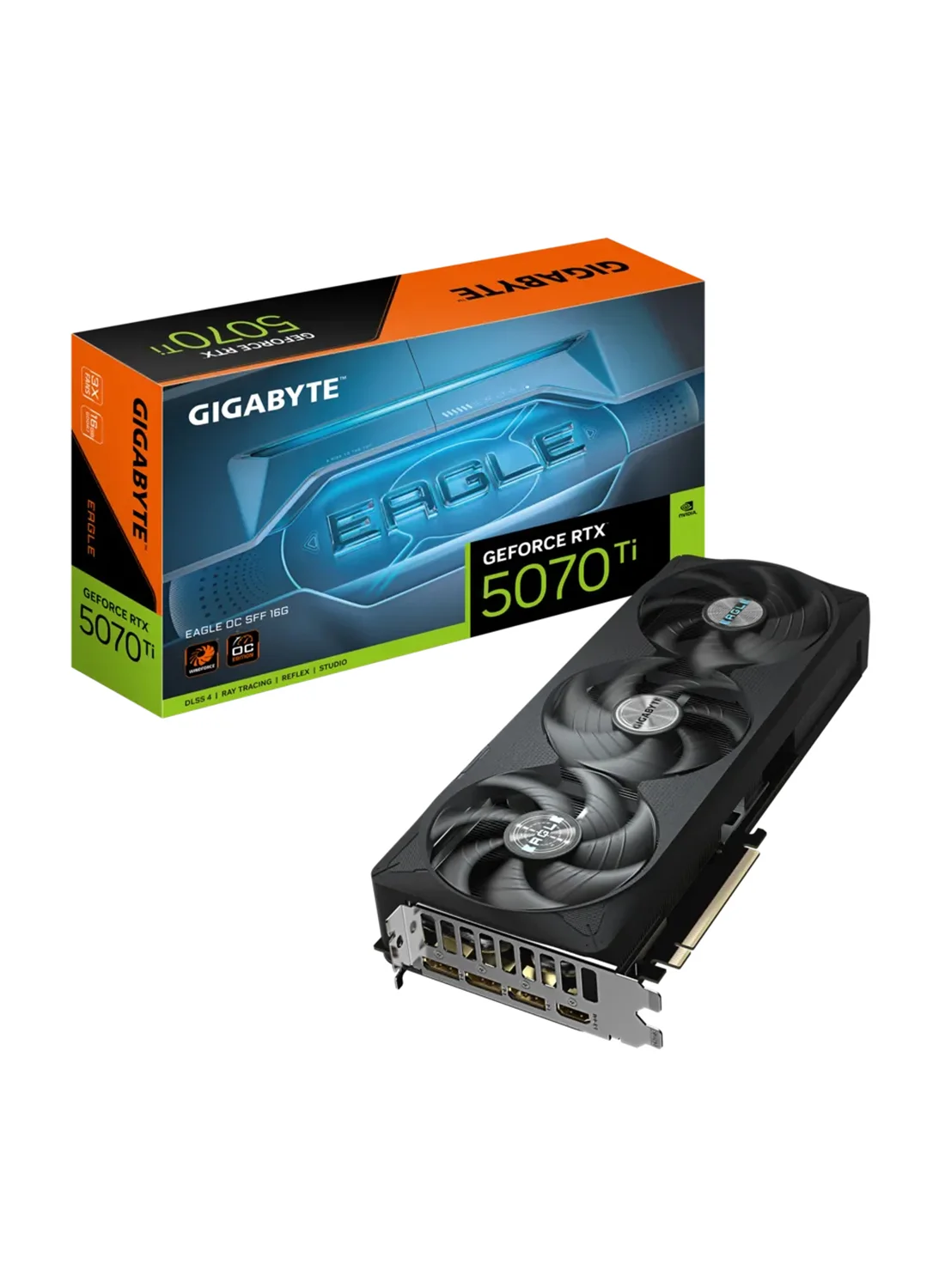 Premium 16GB GDDR7 Graphics Card SFF Edition with WINDFORCE Cooling and RGB Lighting (Black, 16GB) 8ooou