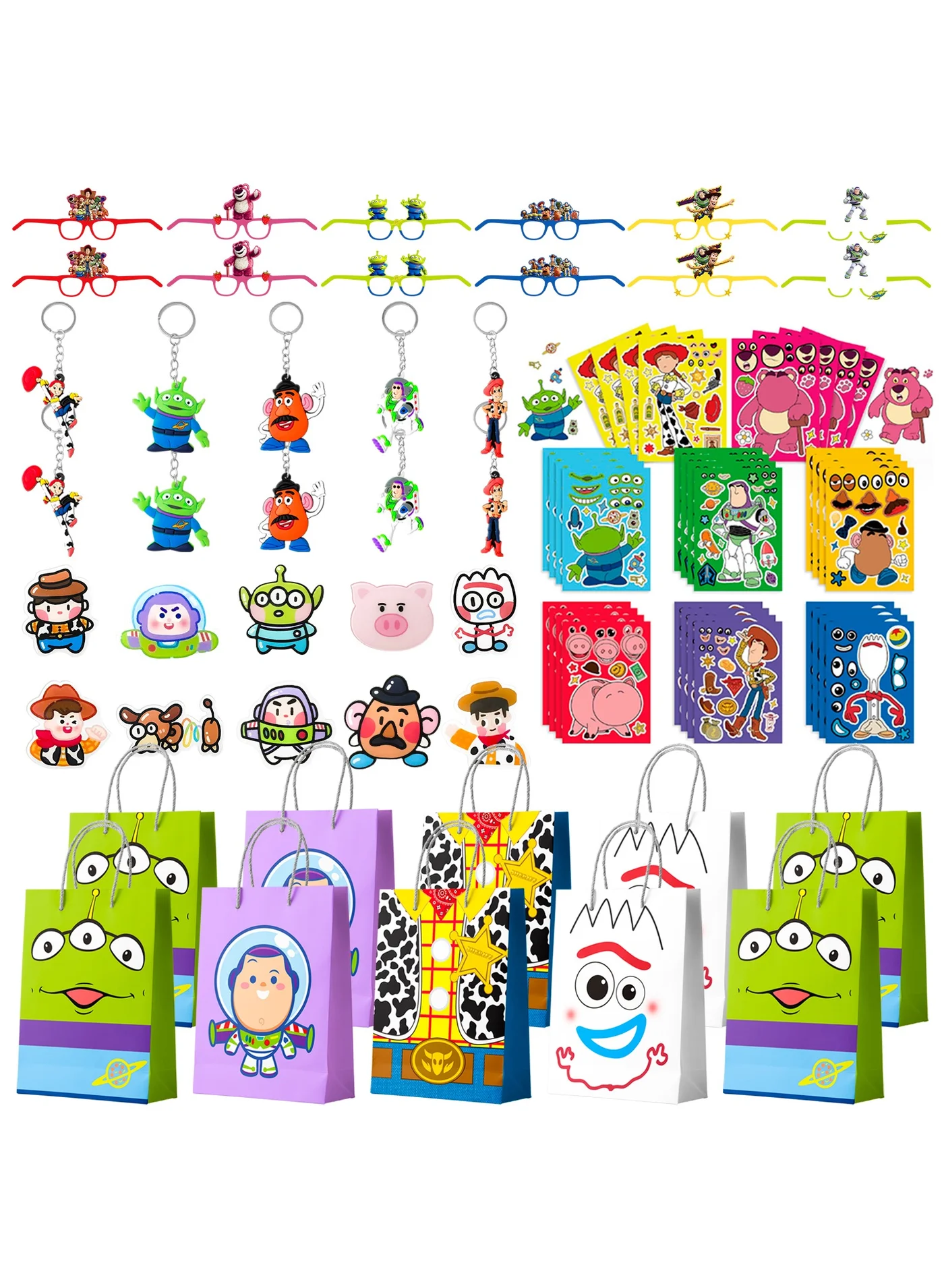 FRUITFUL PARTY Cartoon Adventure Theme Party Favor Set (50 Pieces) for Kids Birthday Decorations ytl76