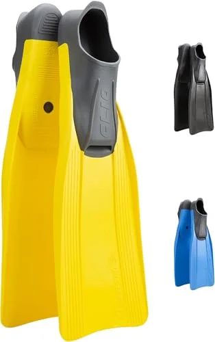 Premium Full Foot Pocket Fins Lightweight Snorkeling Gear for Swimming (Yellow, 30-32) wrgk2