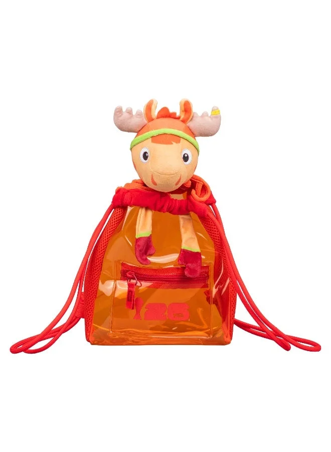 Official World Cup 2026 Canada Maple Moose Plush Backpack Premium Soft Polyester Kids Bag (Orange, 26.7 cm) u7xhu