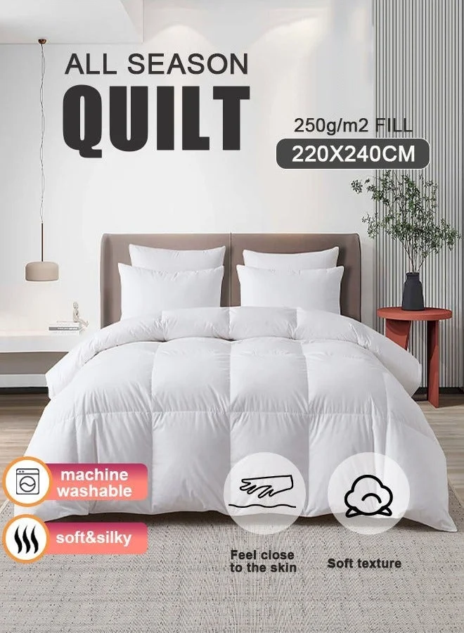 Arabest Hotel Collection All Season Duvet Comforter with 8 Anchor Loops (220x240cm) y6sbx