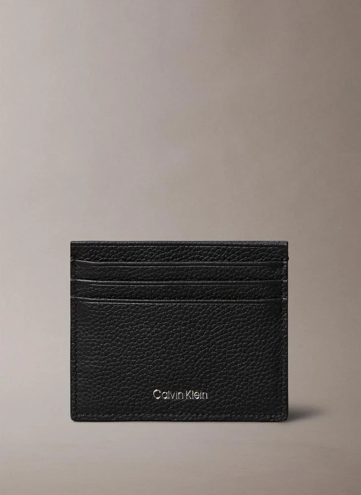 Premium Foil Embossed Card Holder Slim Leather Wallet for Men and Women (Black, 10 cm x 7 cm) 3q3kn