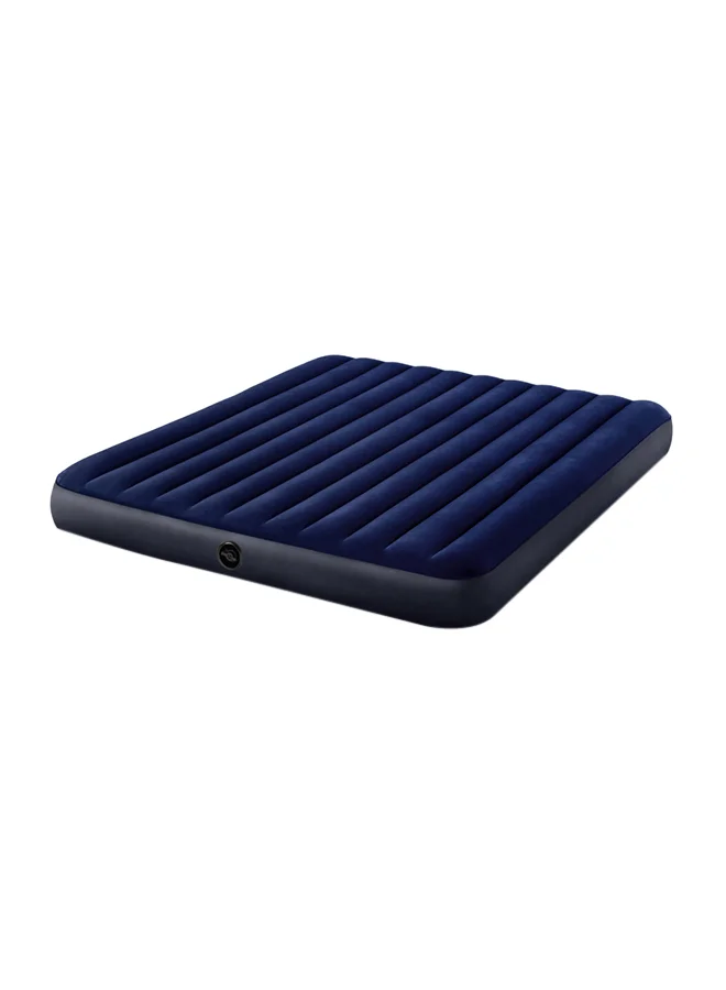 Premium Standard Airbed Inflatable Mattress Durable PVC Construction (Blue/Black, 202 cm x 183 cm x 25 cm) l2nn2