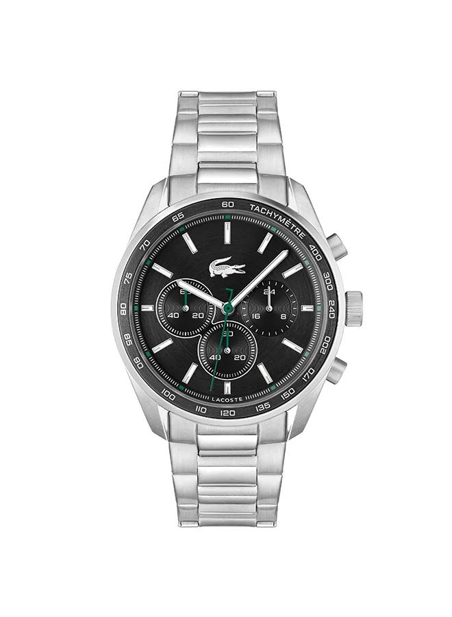 LACOSTE Men's Chronograph Stainless Steel Quartz Wrist Watch (Silver, 42 mm) t76zk