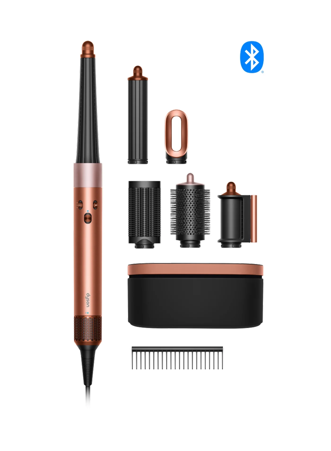 High-Speed Ionic Multi-Styler and Hair Dryer Professional 2-in-1 Straightening and Curling Tool (Amber Silk, 1 Unit) p0k49