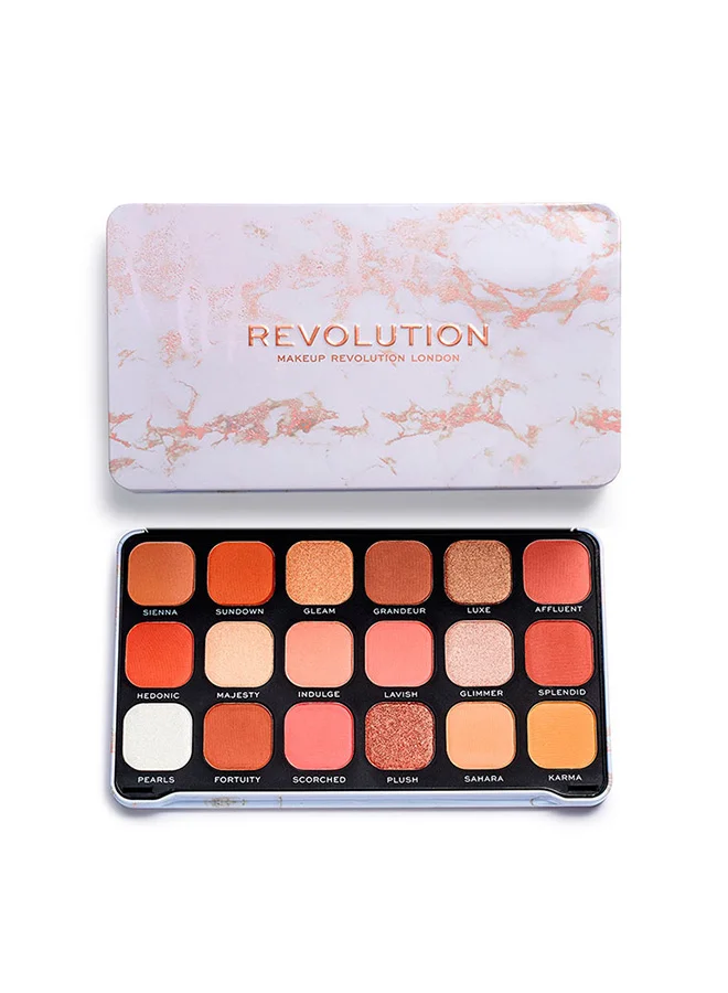 REVOLUTION Forever Flawless Eyeshadow Palette Decadent (Chrome Finish, 18 Shades) xvh08
