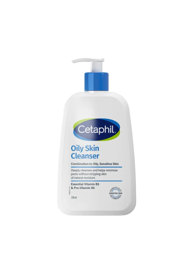 Cetaphil Oily Skin Cleanser Face and Body Wash for Combination and Sensitive Skin (Unscented, 236 mL) 46v33