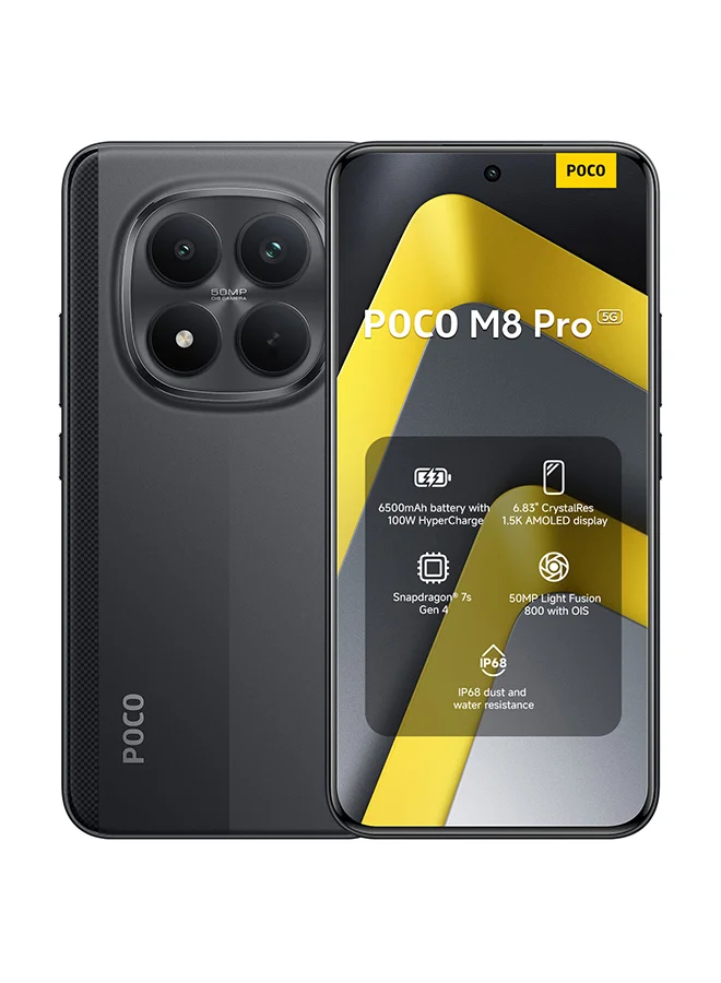 Smart M8 Pro 5G Smartphone (Black, 12GB RAM, 512GB Storage, 6.83-inch Display, Global Version) pm909