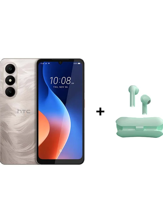 Smartphone Dual SIM 4G 256GB 18GB RAM 50MP Camera with Wireless Earbuds (Champagne Gold, 6.75 inch) zth4b