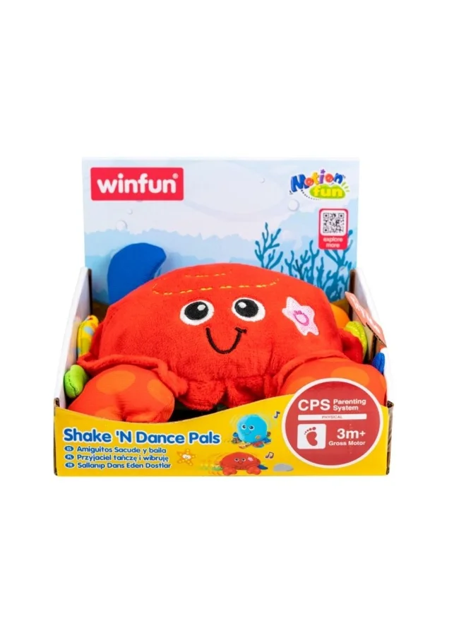 WinFun Shake 'N Dance Crab Plush Toy Interactive Musical Motion Animal (15 cm) ug87b