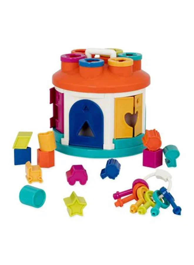 BATTAT Shape Sorter House Educational Activity Toy for Toddlers (Plastic, 20 cm) e0jsq