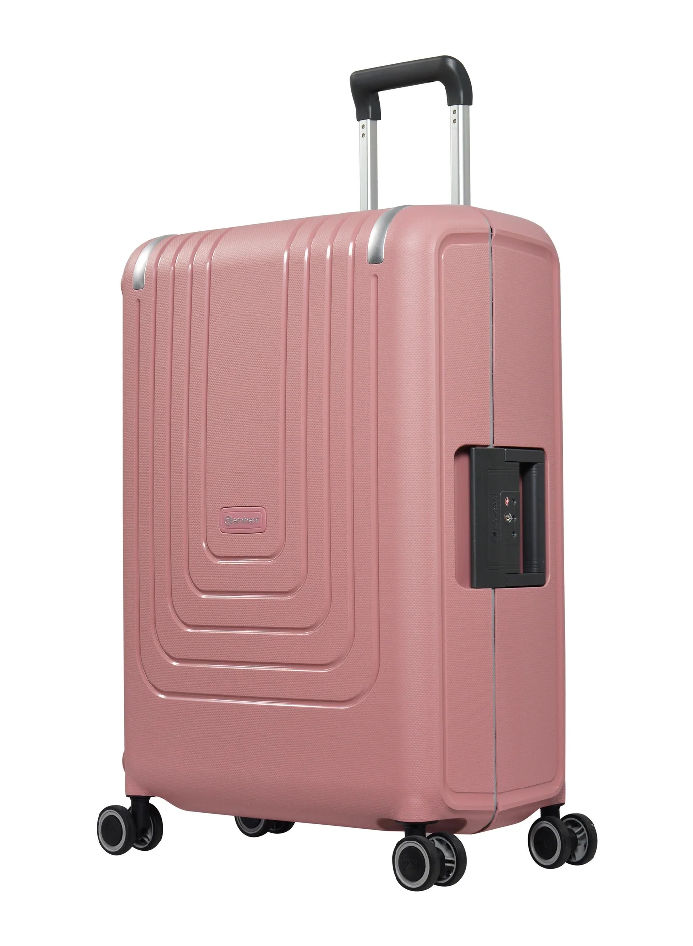 Eminent Vertica Hard Case Travel Luggage Trolley Lightweight Polypropylene Suitcase with TSA Lock and 360 Spinner Wheels (Pink, 55 cm) cygis