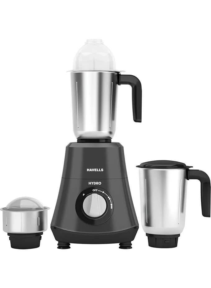 Premium 750W Kitchen Mixer Grinder Set with 3 Stainless Steel Jars (Grey, 3.4L Total Capacity) d5j48