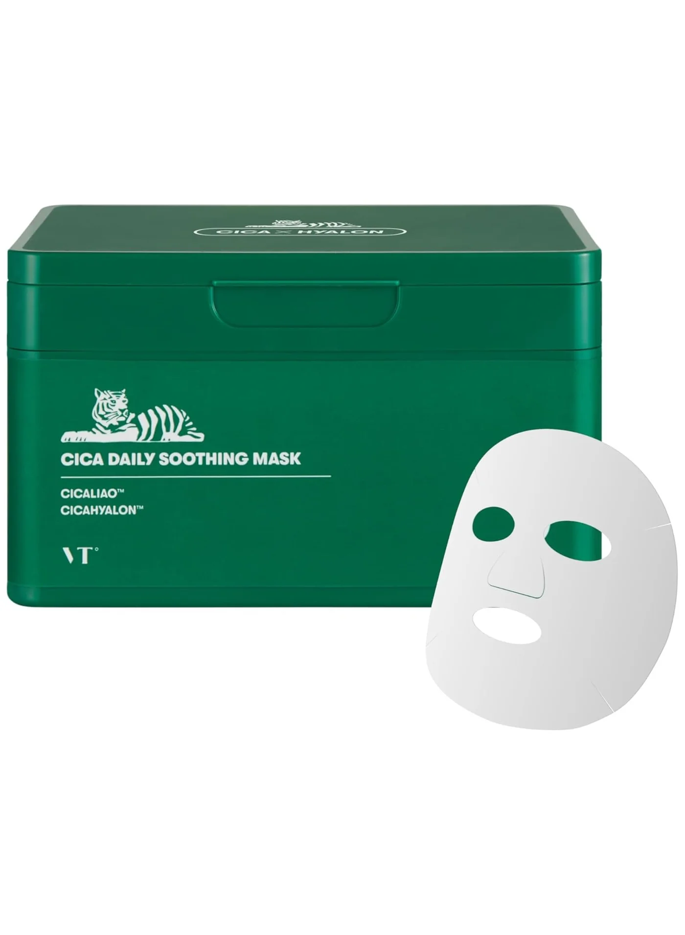 VT COSMETICS Daily Soothing Facial Sheet Mask with Centella Asiatica for Hydration and Calm (30 Sheets) 2g7dv