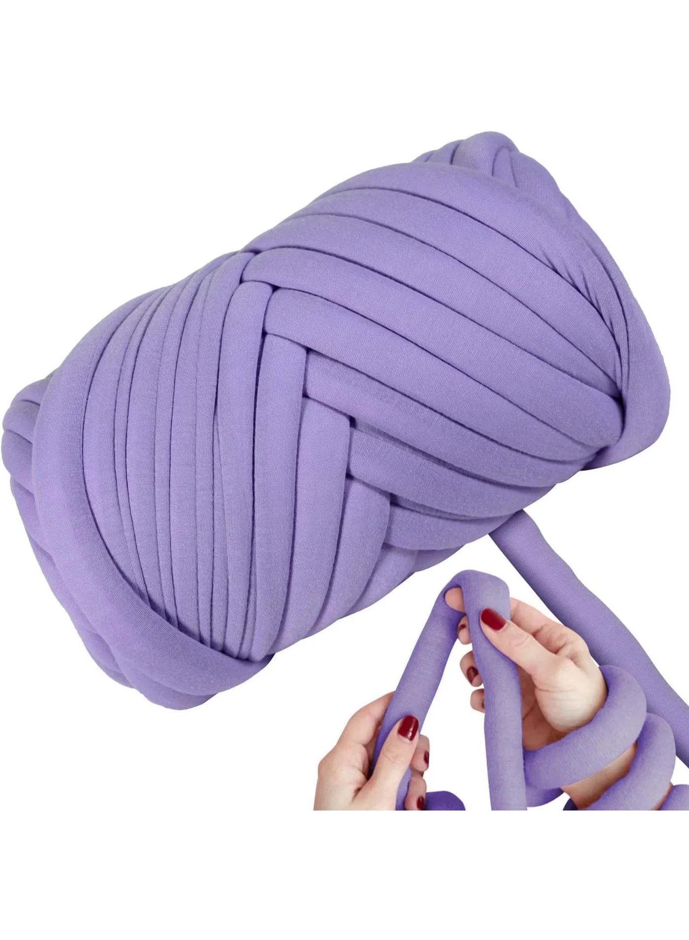 HZYH Chunky Cotton Yarn for Arm Knitting and DIY Crafts (Purple, 500g, 11m) m6579