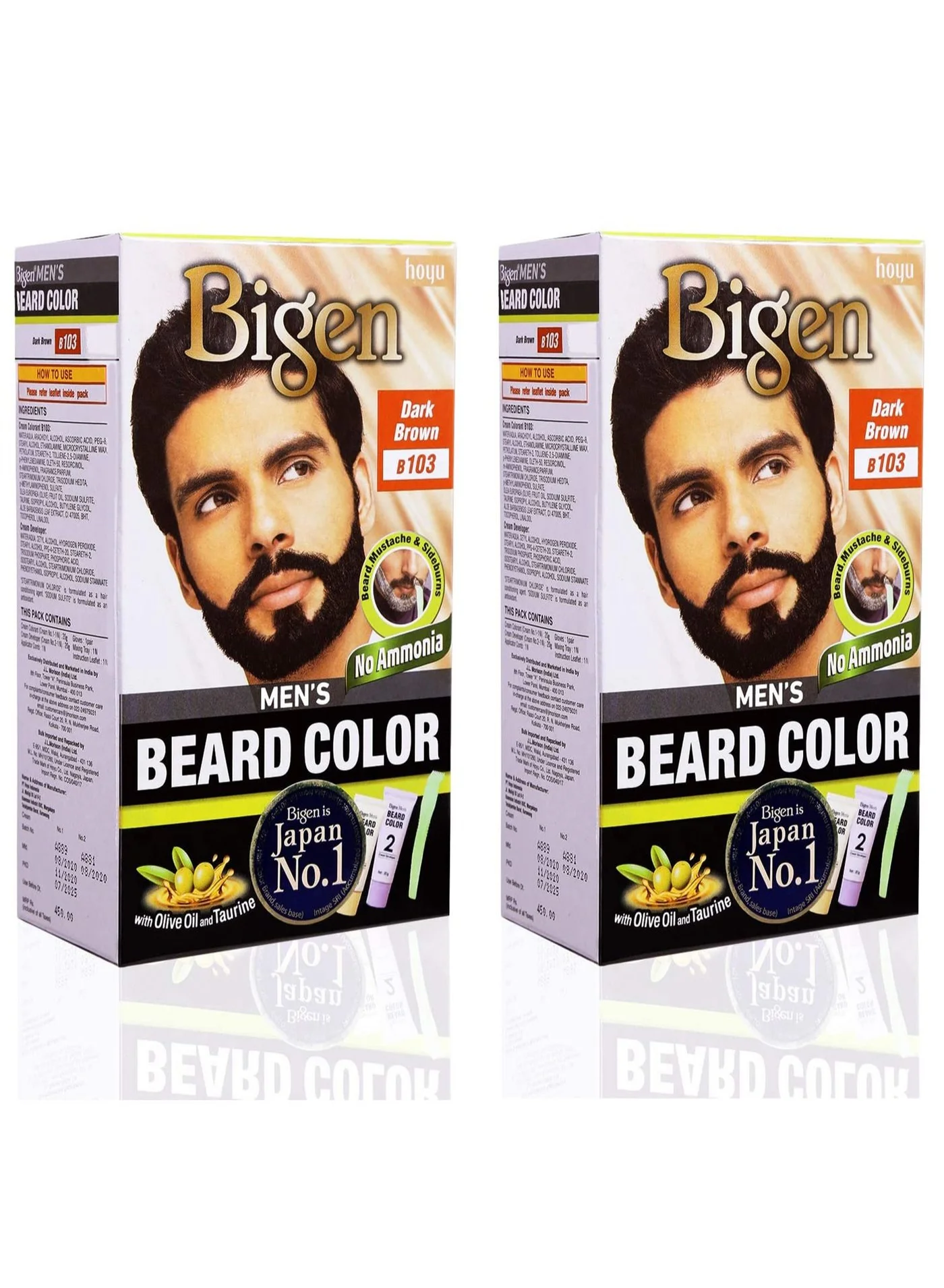 Premium Beard Color Cream Ammonia-Free Formula for Men (Dark Brown, 20 g) s1qwd