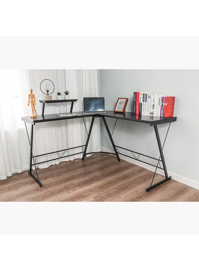 Home Box Gaming Alpha Corner Desk (Space-Saving L-Shaped Design, 129 x 76 x 46 cm) 9lpd2